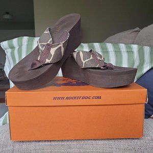 Rocket Dog Brown Platform Flip Flop Sandal